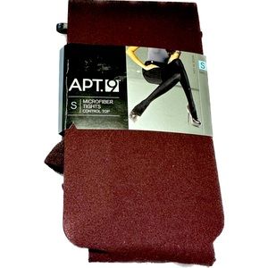 Apt.9 control too microfiber tights, burgundy - women’s small